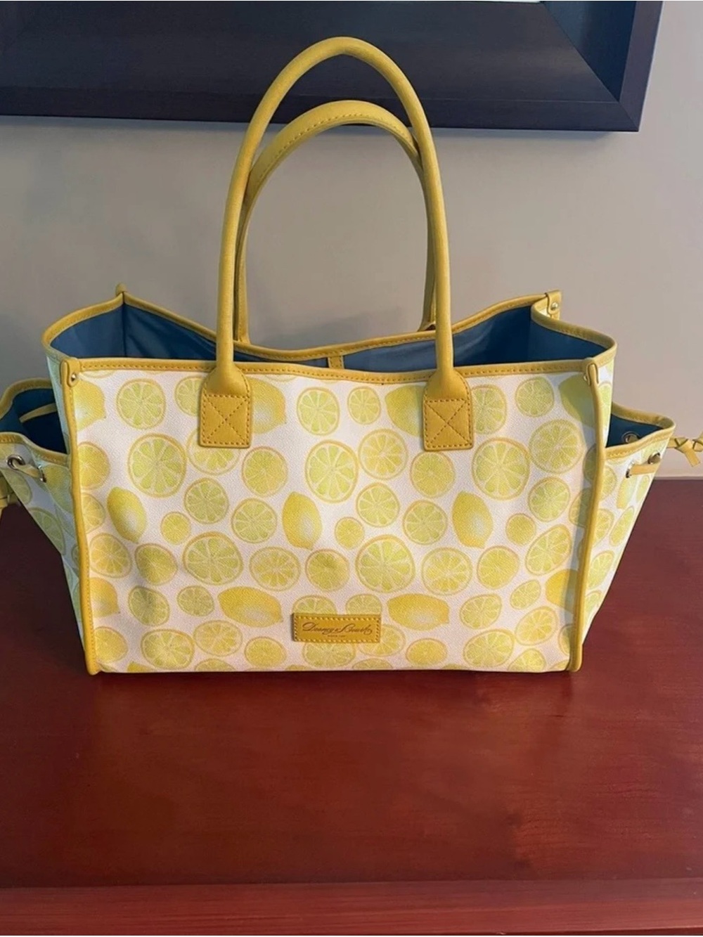 Dooney & Bourke Yellow Lemon Print Tote